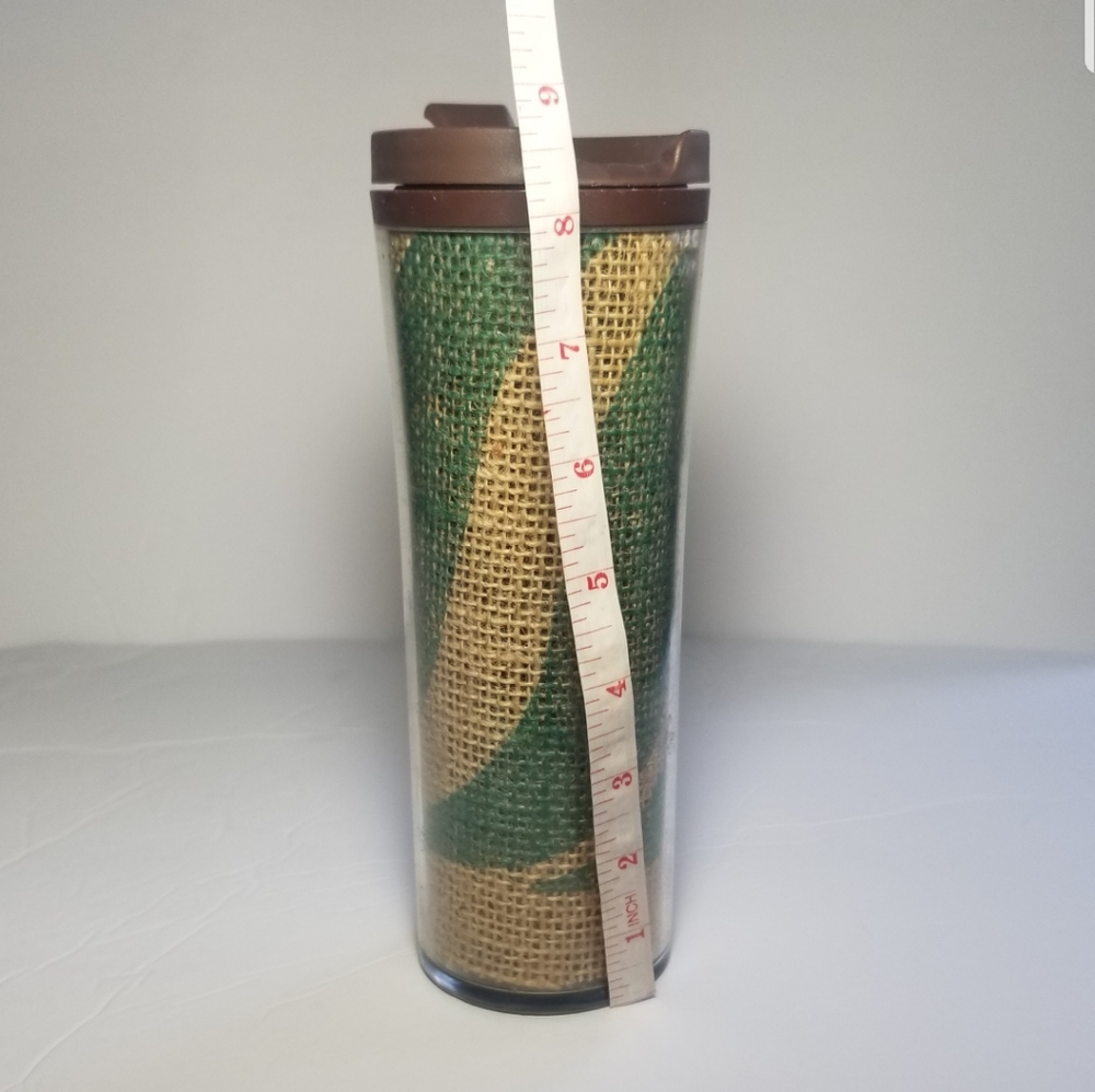 STARBUCKS 2010 INSULATED COFFEE TUMBLER BURLAP - Picture 7 of 8